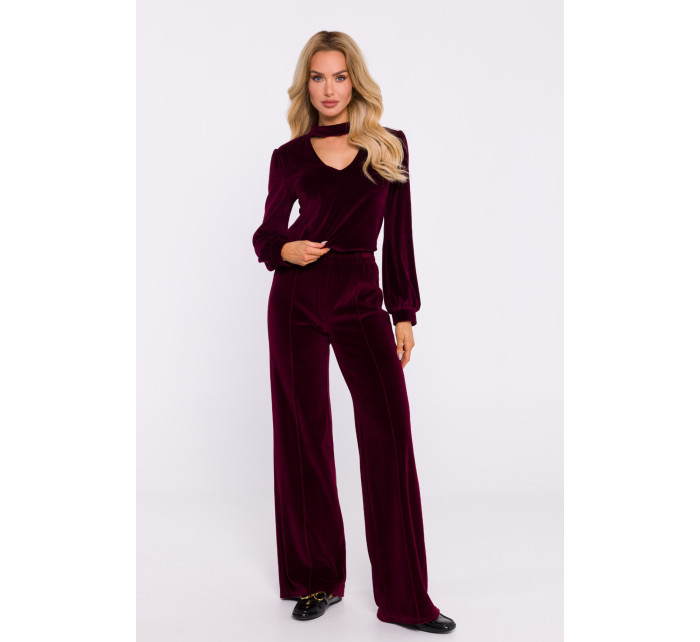 Trousers model 20677480 Maroon - Made Of Emotion