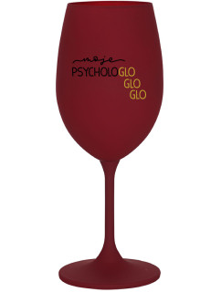 MOJE PSYCHOLOGLOGLOGLO - bordo sklenice na víno 350 ml