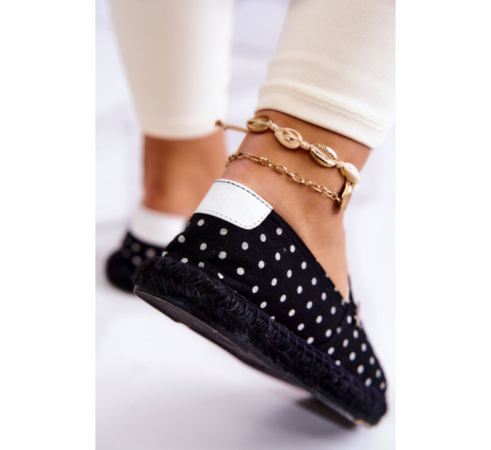 Dámské módní espadrilky Polka Dots Big Star - černé