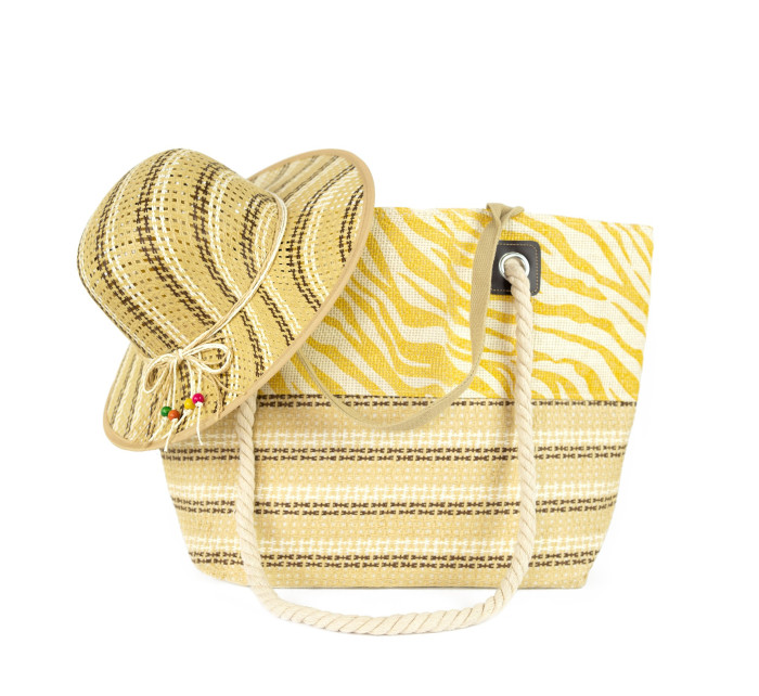 Art Of Polo Bag&Hat Tr22102-1 White/Light Yellow