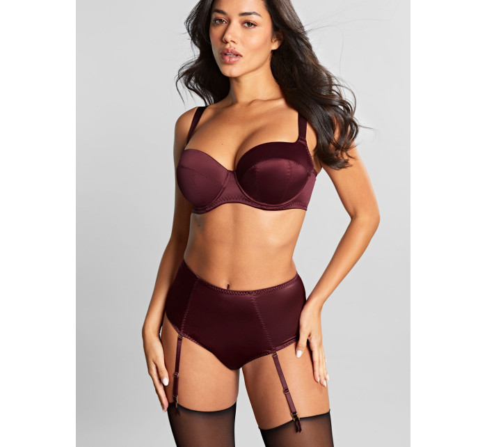 Panache Grace Suspender Brief bordeaux red 11074