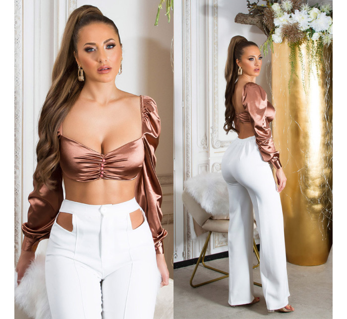 Sexy Koucla Satin Look model 19622683 crop top - Style fashion