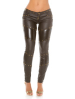 Sexy KouCla leatherlook trousers with rivets