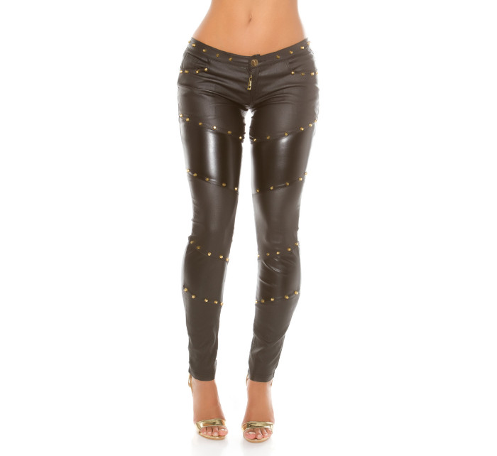 Sexy KouCla leatherlook trousers with rivets