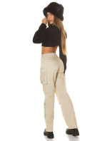 Sexy Highwaist Cargo Pants "beige"