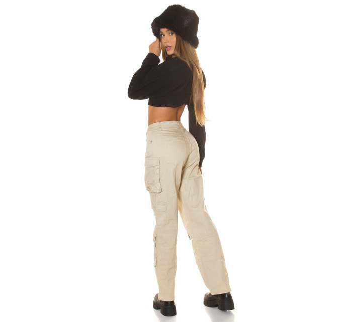 Sexy Highwaist Cargo Pants "beige"