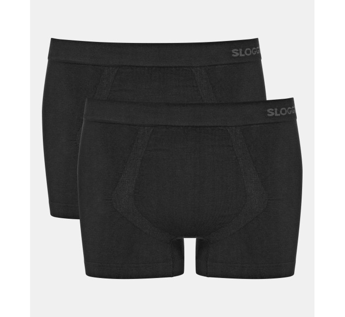 Pánské boxerky GO Smooth Short 2P - BLACK - černé 0004 - SLOGGI