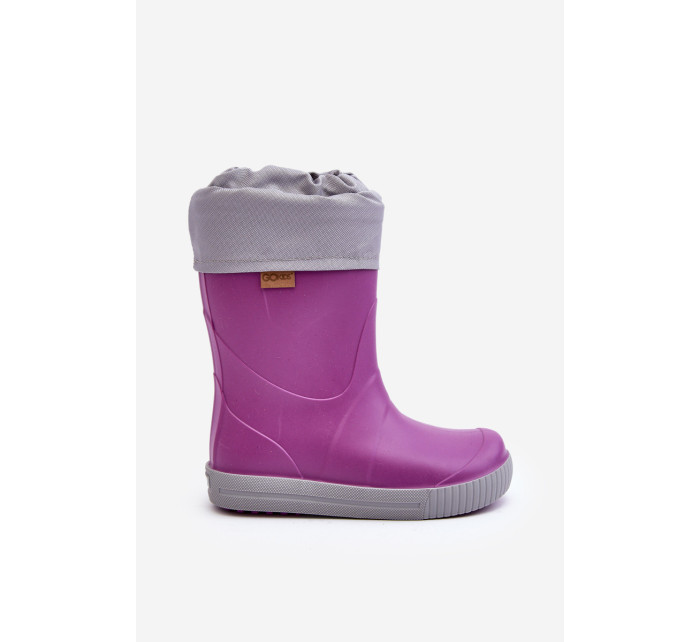 Dětské Wellingtonky s teplejším Snow Wave Gokids  Purple