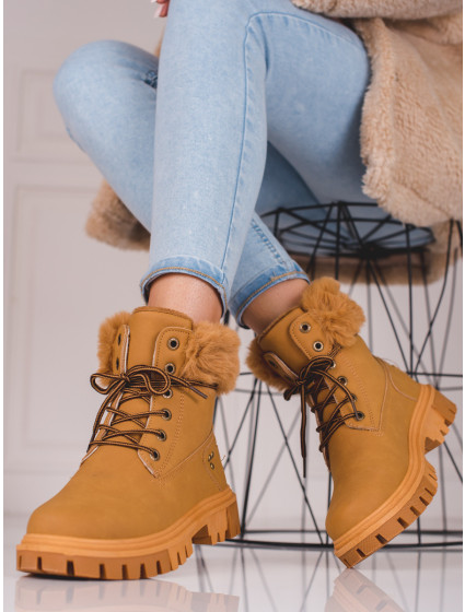 Dámské kotníkové boty s kožíškem Camel model 18015378 - Gemini