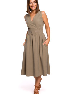 Šaty model 18077502 Khaki - STYLOVE