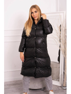Prošívaná zimní bunda s kapucí černá