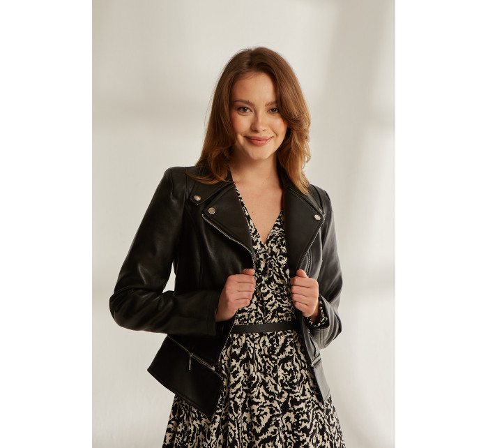 Monnari Bundy Black Imitation Leather Biker Jacket Black