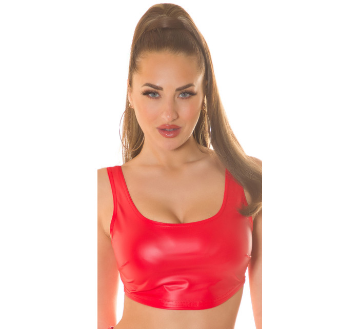 Sexy Koucla Wetlook cropped Tanktop