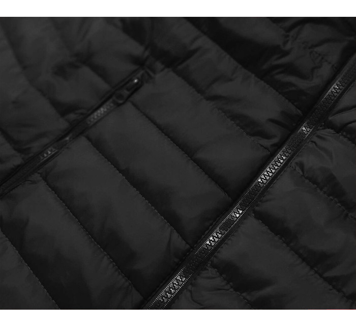 Lehká černá dámská prošívaná bunda (20311-392)