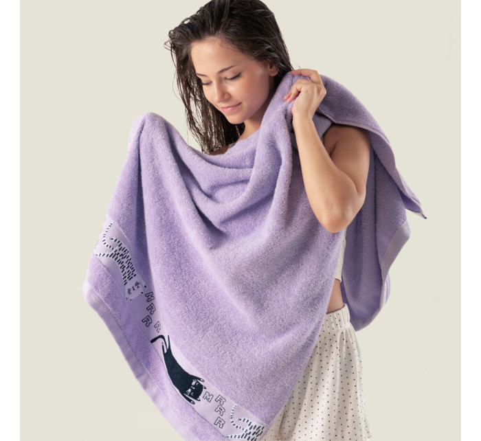 Zwoltex Kids Towel Cats Purple