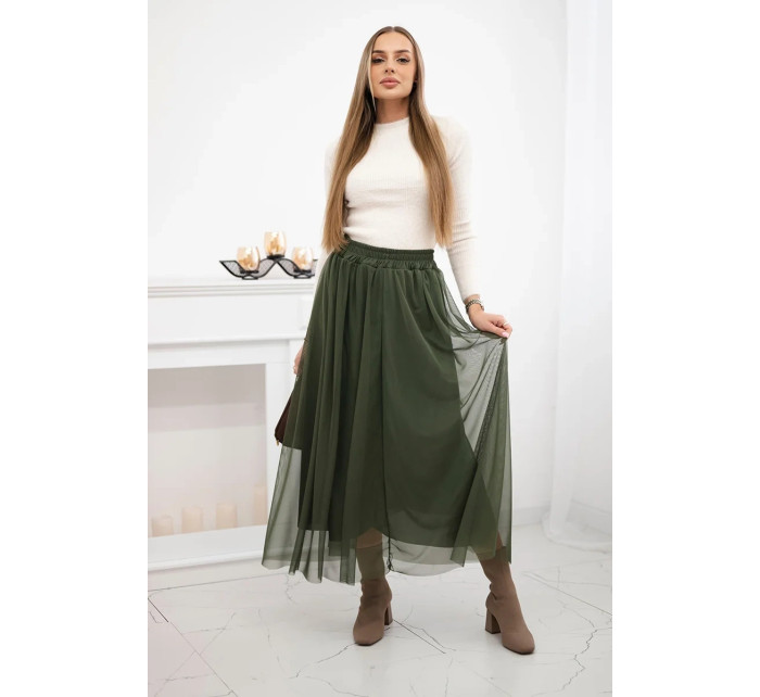 model 20756528 sukně khaki - K-Fashion