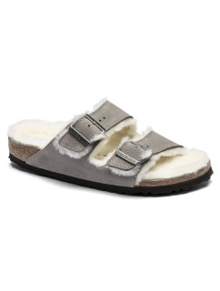 Birkenstock women's/men's insulated flip-flops Arizona Shearling Stone Coin suede with sheep's wool narrow narrow (1017403) dámské