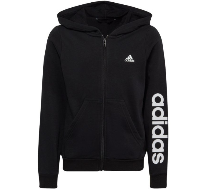 Mikina s kapucí adidas Essentials Linear Logo Full-Zip Hoodie Jr IC3584