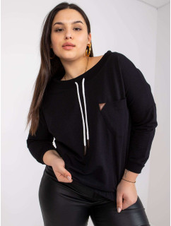 Černá krátká mikina plus size od Louny