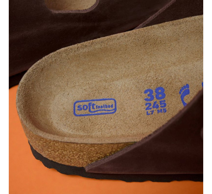 Dámské žabky Birkenstock Arizona Soft Footbed Oiled Leather Habana narrow (0452763)