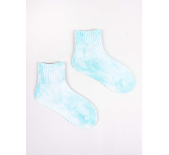 Yoclub Dívčí kotníkové bavlněné ponožky Tie Dye 3-Pack SKS-0091U-0000 Multicolour