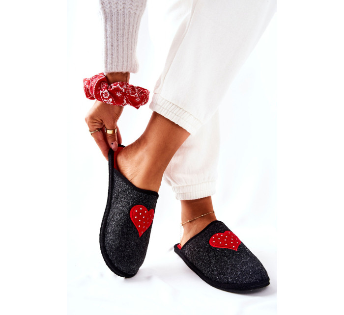 Household slippers Panto Fino II267009 Black-Red