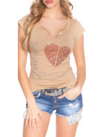 Sexy I Love KouCla Shirt with rhinestones model 19606849 - Style fashion