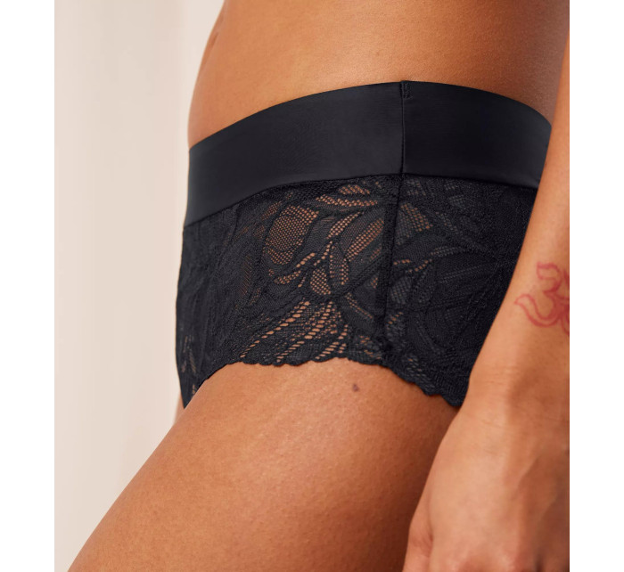 Dámské kalhotky Body Make-Up Illusion Lace Shorty - BLACK - černé 0004  - TRIUMPH