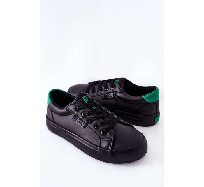 Children's Leather Sneakers BIG STAR DD374147 Black