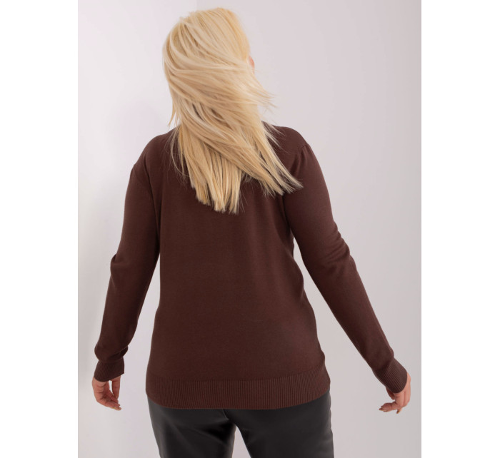 Sweter PM SW PM model 20134625 ciemny brązowy - FPrice