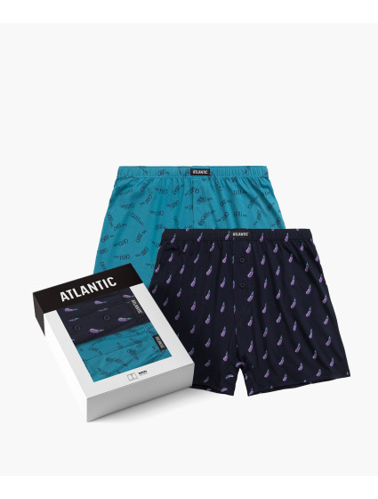 Pánské volné boxerky ATLANTIC 2Pack - vícebarevné