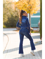 Sexy dark denim used look flarred Jeans