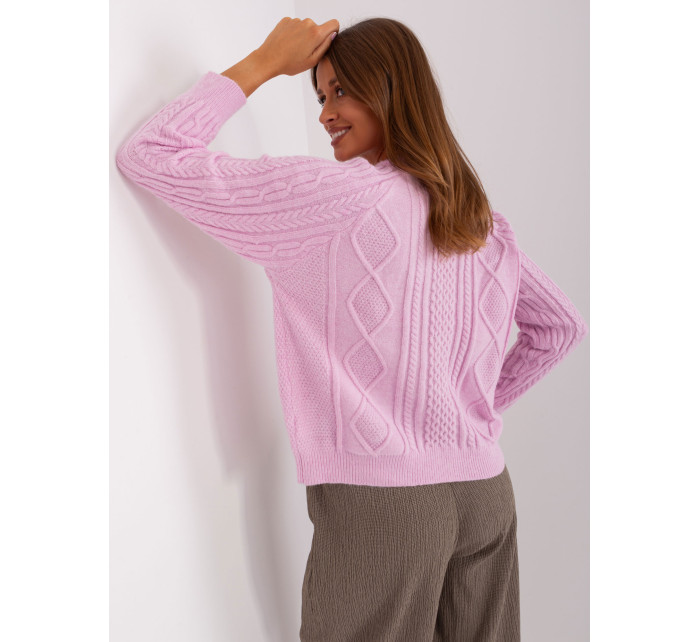 Sweter AT SW  jasny fioletowy model 18975327 - FPrice