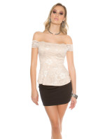 Sexy KouCla lace latina top with peplum