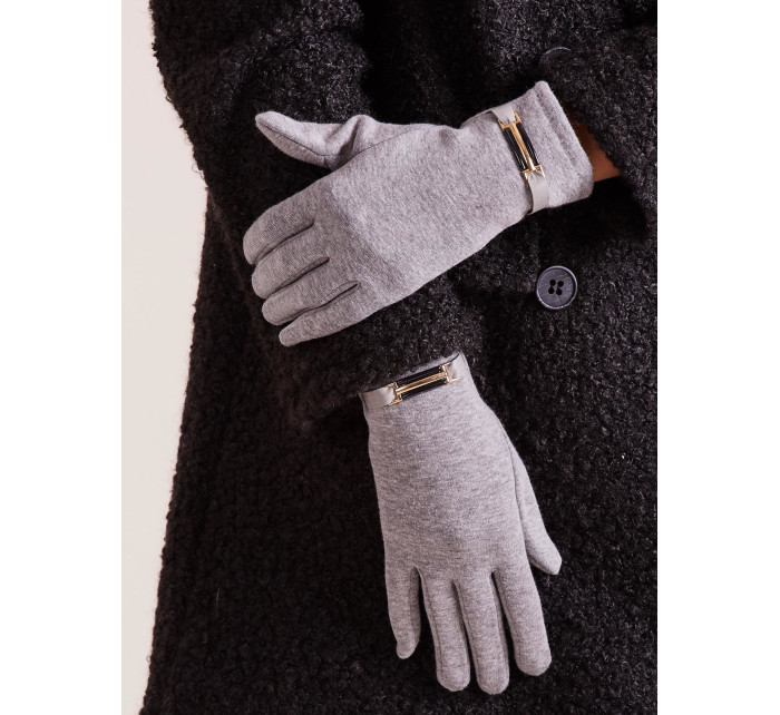 Klasické šedé dámské rukavice