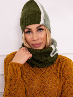 Tříbarevný dámský set P103 khaki+mint