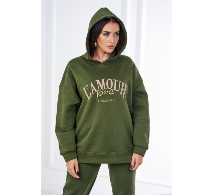 Zateplený set L'Amour khaki