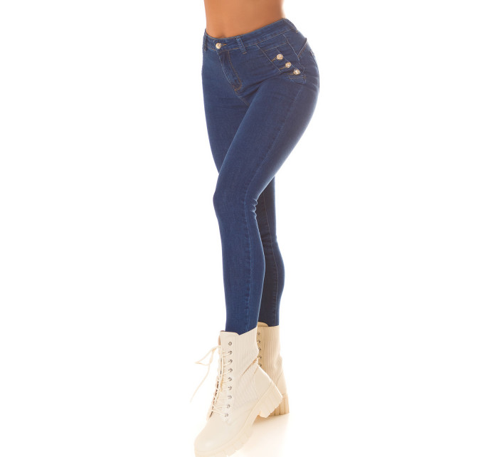 Sexy Highwaist Push-Up Jeans with buttons