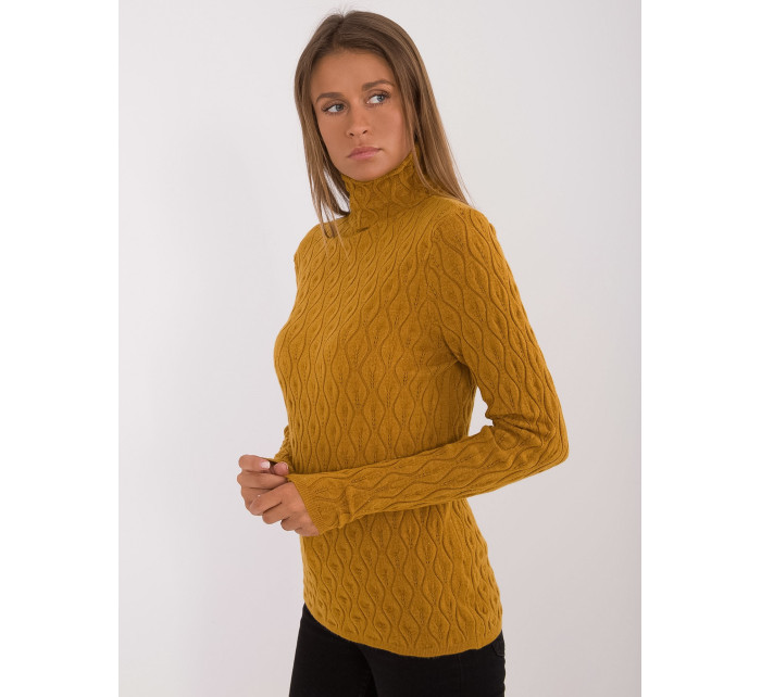 Sweter AT SW  ciemny żółty model 20479891 - FPrice