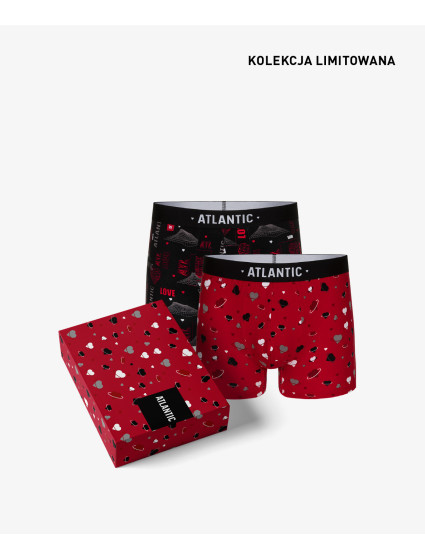 Pánské boxerky Love 2Pack +  černá, červená model 20381184 - Atlantic