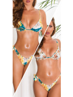 Sexy 2 in1 reversible bikini set with print