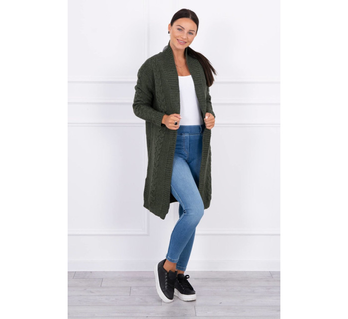 Svetr Cardigan splétá cop khaki