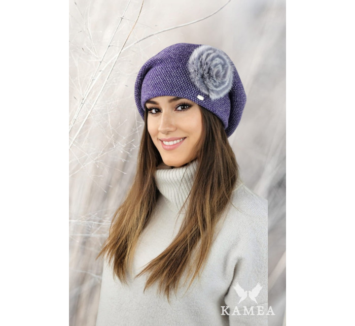 Kamea Beret K.23.042.61 Purpurový