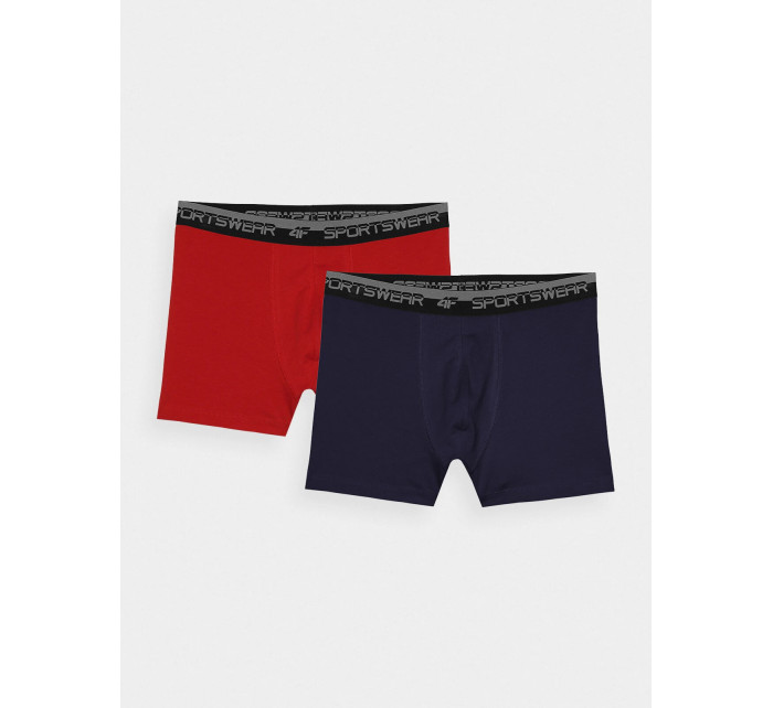 Pánské spodní prádlo boxerky 4F (2-pack) - tmavě modré/červené