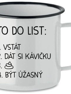 TO DO LIST:  BÝT ÚŽASNÝ - bílý plecháček 350 ml