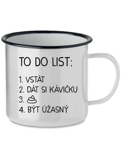 TO DO LIST:  BÝT ÚŽASNÝ - bílý plecháček 350 ml