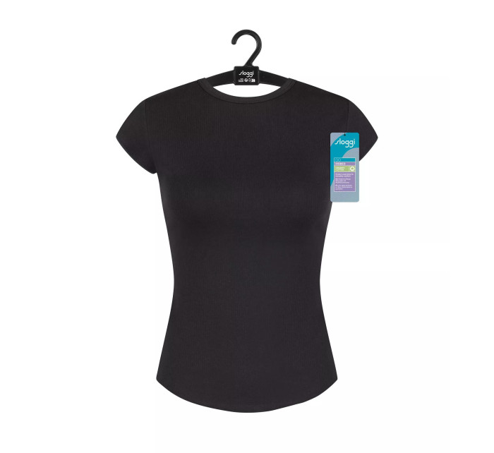 sloggi GO Ribbed T-Shirt - BLACK - SLOGGI BLACK - SLOGGI