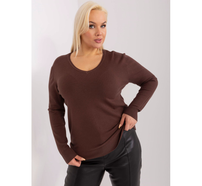 Sweter PM SW PM model 20134625 ciemny brązowy - FPrice