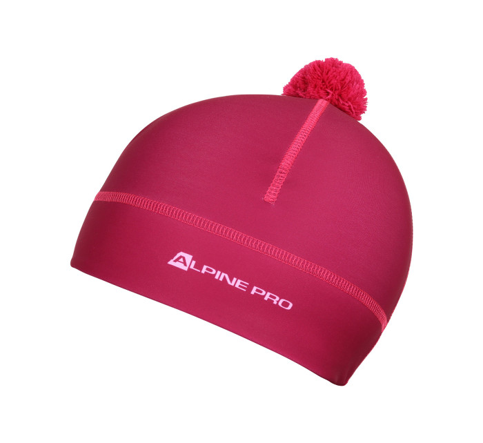 Funkční čepice s bambulí ALPINE PRO ABERE fuchsia red