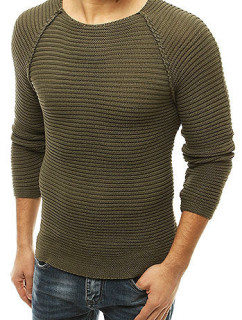 Pánský svetr přes hlavu, khaki WX1663